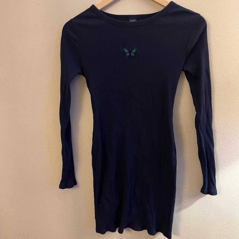 Wild Fable Navy Ribbed Dress